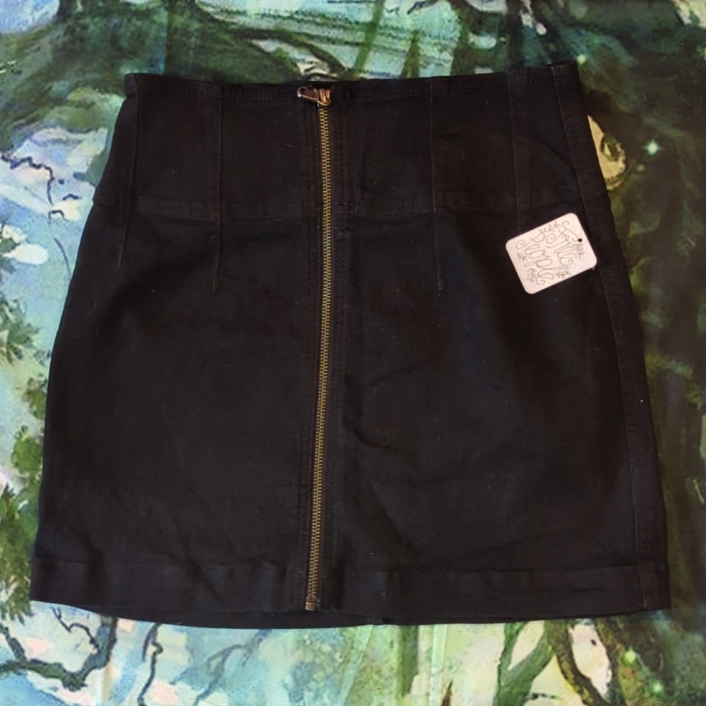 Free People denim mini skirt